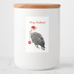 Food Container Label (2" x 3") of eagle Christmas