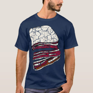 Food Cooking Foodie Bacon Pork Distressed T-Shirt