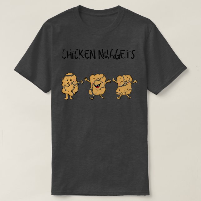 Food Cooking Foodie Chicken Nugget Distressed T-Shirt (Design Front)