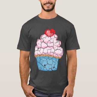 Food Cooking Foodie Cupcake DistressedT-Shirt T-Shirt