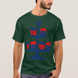 Food Cooking Foodie Cupcakes DistressedT-Shirt T-Shirt