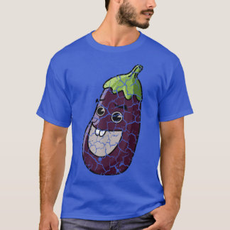 Food Cooking Foodie Eggplant Distressed  T-Shirt