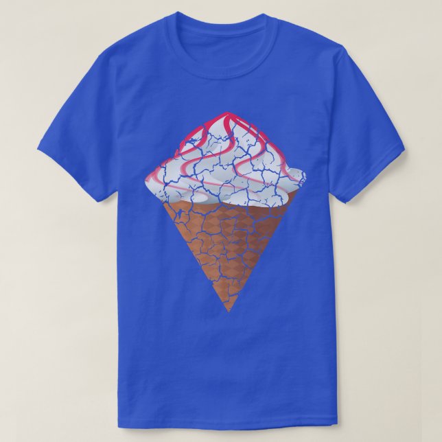 food cooking foodie ice cream cone distressed 304  T-Shirt (Design Front)
