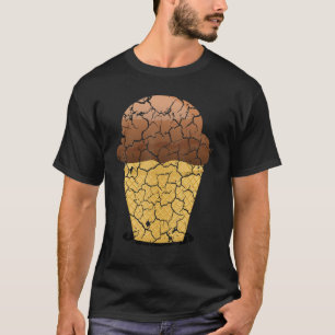 Food Cooking Foodie Ice Cream Cone Distressed T-Shirt
