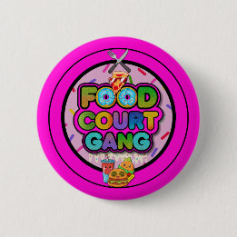 Food Court Gang Logo Button