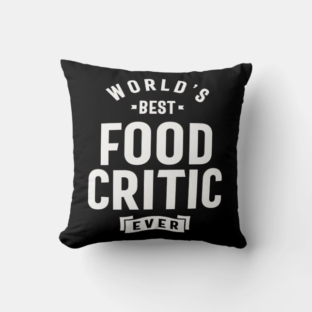 Food Critic Work Job Title Gift Cushion (Front)