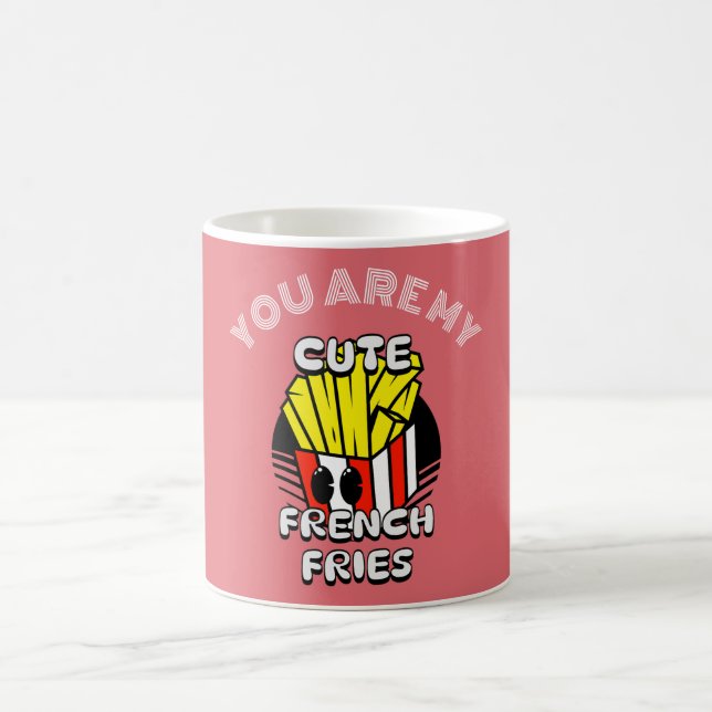 Food, Cute French Fries, Fry-Day personalise Gift Coffee Mug (Center)
