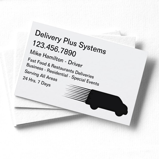 Food Delivery Driver Van Services  Business Card (Creator Uploaded)