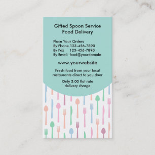 Food Delivery Service Business Card