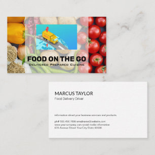 Food Delivery Services Truck Produce Business Card