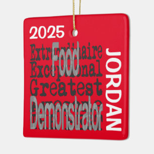 Food Demonstrator Extraordinaire CUSTOM Ceramic Ornament
