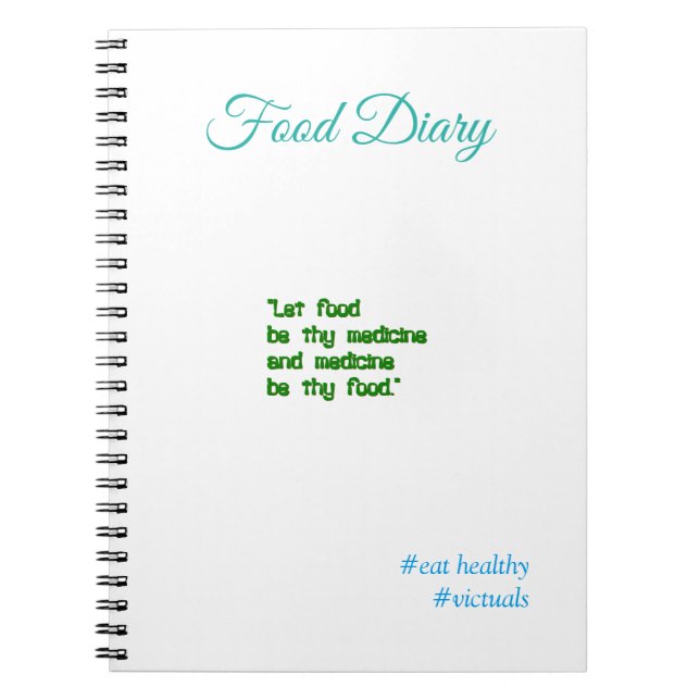 Food Diary (Let food..) Notebook (Front)