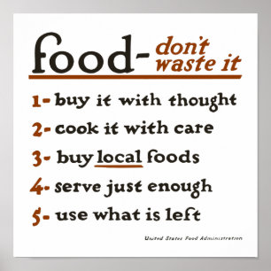 "Food—Don't Waste It" Poster