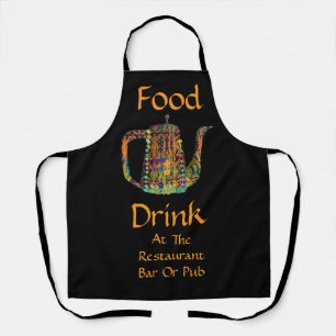 Food Drink At Restaurant Bar Or Pub Apron