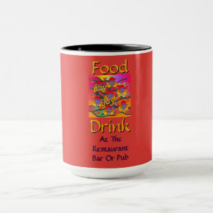 Food Drink At Restaurant Bar Or Pub Red Mug