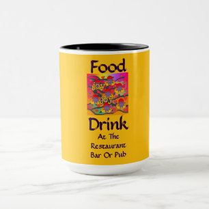 Food Drink At Restaurant Bar Or Pub Yellow Mug