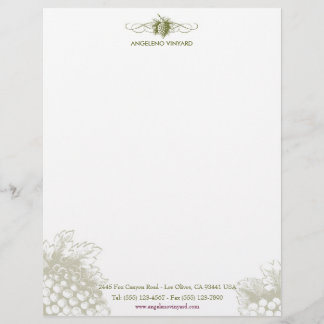 Food & Drink feat. Grapes Customised Letterhead