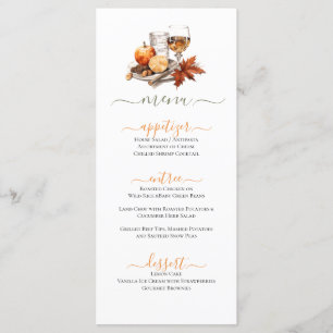 Food & Drink Festive Fall Celebration Themed Menu