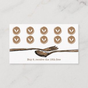 Food Eat Spoon Loyalty Punch Cooking Chef Business Card