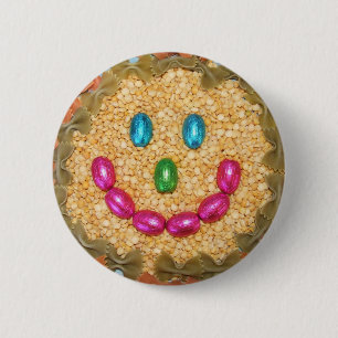 FOOD FACE 6 CM ROUND BADGE