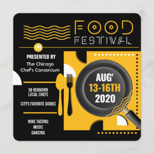 food festival contemporary flyer invitation