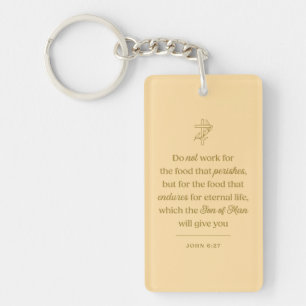 Food for Eternal Life Christian Key Ring
