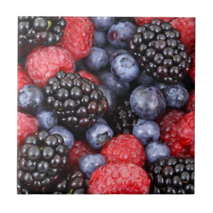 Food Fruit Berries Pattern Ceramic Tile