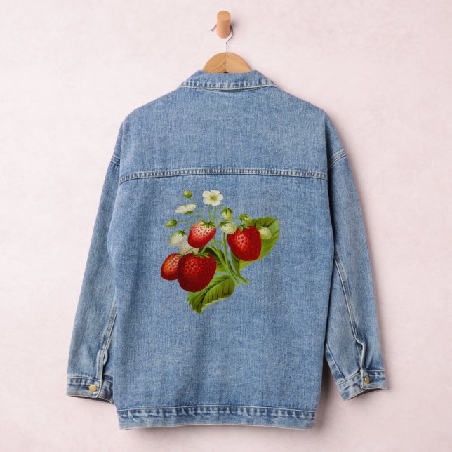 Food fruit leaf leaves denim jacket (Hangar)