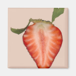 Food - Fruit - Slice of Strawberry Magnet