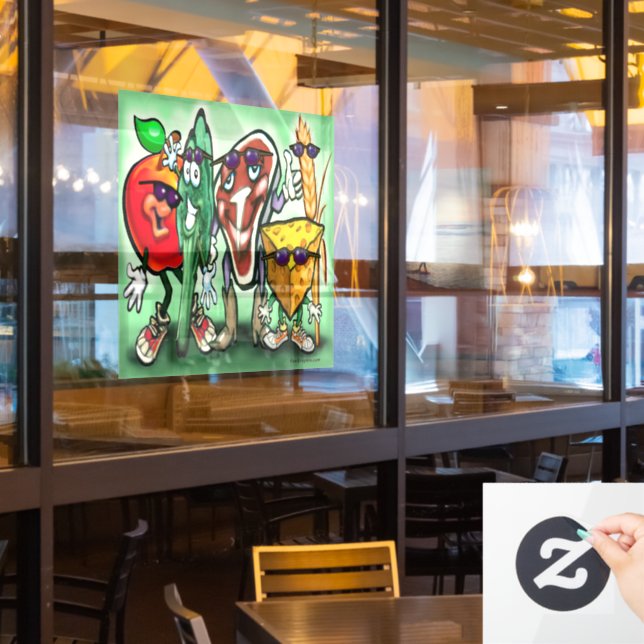 Food Fun Window Cling (Restaurant Window)