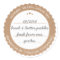 Food Gift Label Sticker Circle Kraft Paper