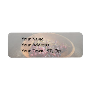 Food - Grapes - A bowl of grapes Return Address Label
