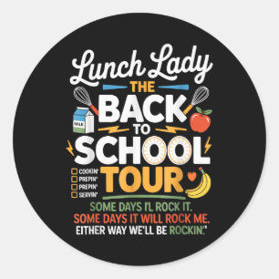 Food Humour Back to School Classic Round Sticker