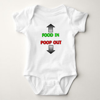 Food In Poop Out Funny Baby Romper Humour Baby Bodysuit