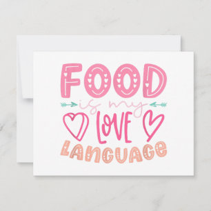 Food Is My Love Language - Retro Food Lover Chef C Save The Date