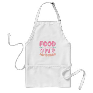 Food Is My Love Language - Retro Food Lover Chef C Standard Apron