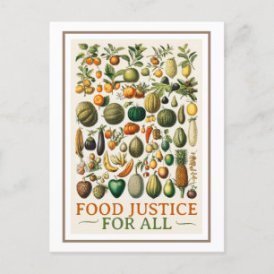 Food Justice! Vintage Art Postcard