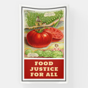 Food Justice - Vintage Tomatoes & Garden Banner