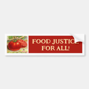 Food Justice - Vintage Tomatoes & Garden Bumper Sticker
