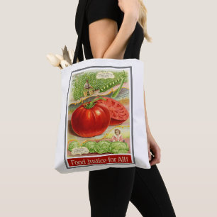 Food Justice - Vintage Tomatoes & Garden Tote Bag