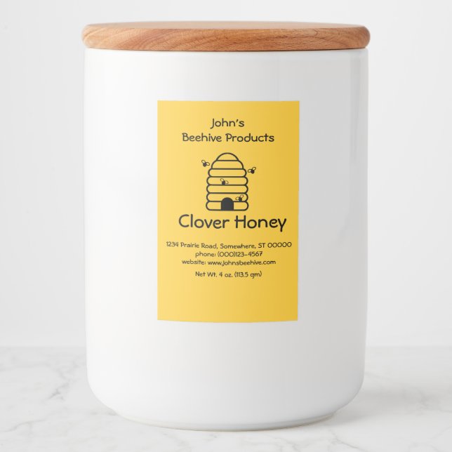Food Label - Skep for Honey Business (Front)