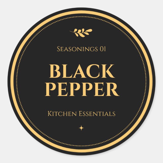 Food Labels, labels for jars, mason jar labels (Front)