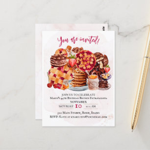 Food Lover, Dessert Lover Party Invitation Postcard