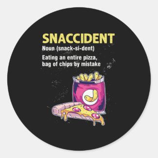 Food Lovers Foodies finger Food Goodies Gift Snack Classic Round Sticker