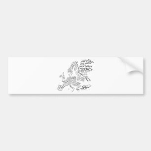 Food Map of Europe Bumper Sticker