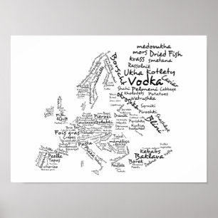 Food Map of Europe (SMALL) Poster