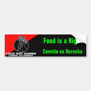 Food Not Bombs bumpersticker Bumper Sticker