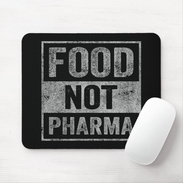 Food Not Pharma Natural Organic Nutrition Mouse Pad (With Mouse)