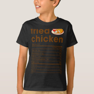 Food Nutrition Facts Shirts Co. Fried Chicken Nutr