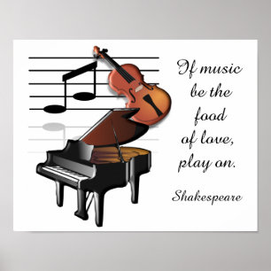 Food of Love - Shakespeare quote art print